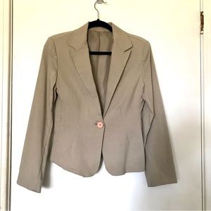 Tan Pin Striped Blazer